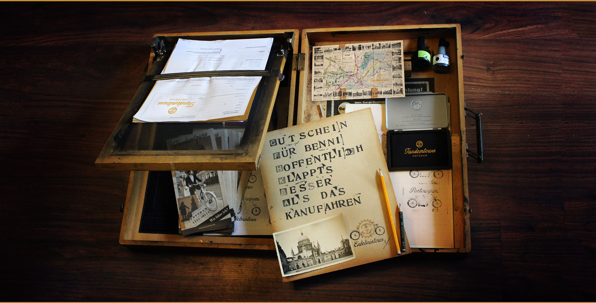 Tandemtours Potsdam – Historischen Tandems – Gutscheine